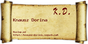 Knausz Dorina névjegykártya